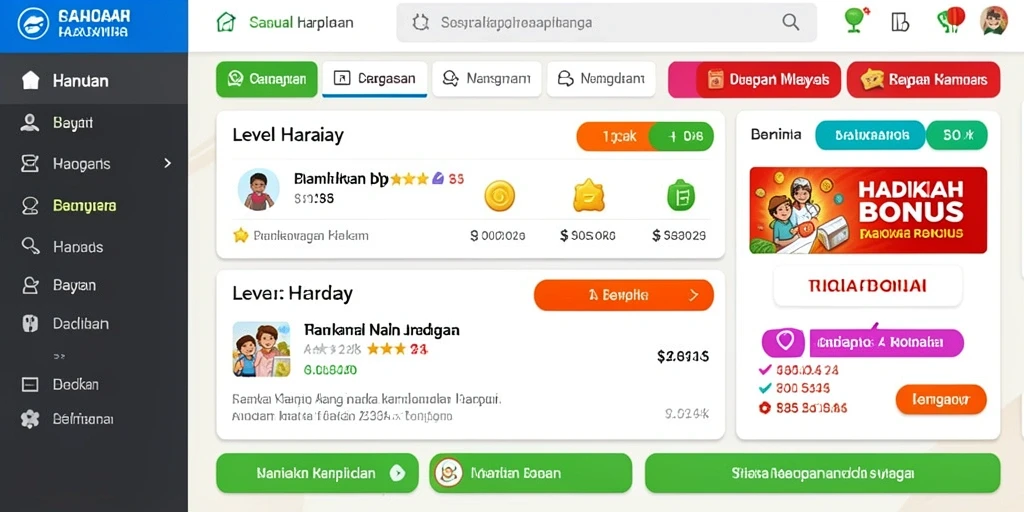 Tampilan awal game dengan karakter yang menarik.