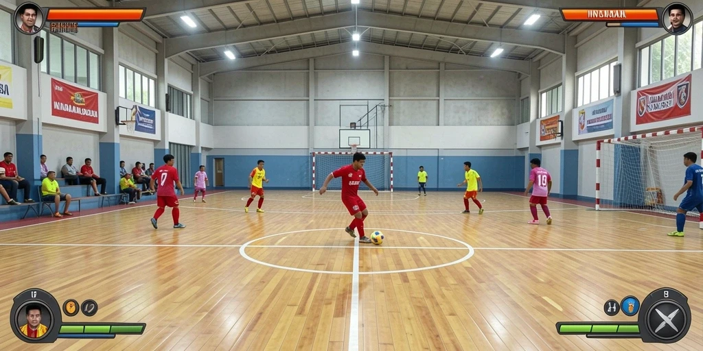 Gambar menampilkan lingkungan permainan yang menakjubkan.