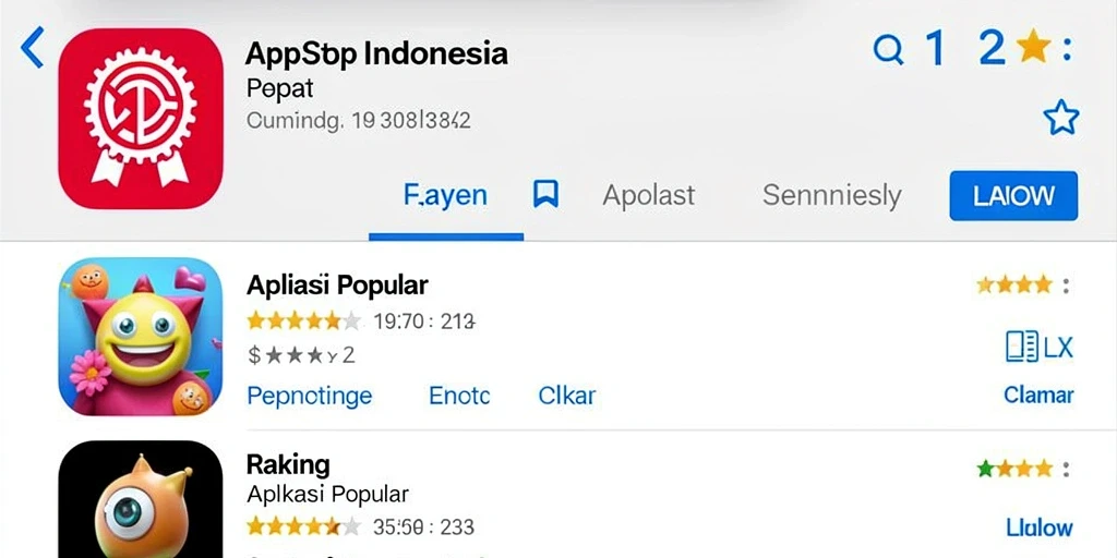 Tampilan awal yang menarik dengan menu navigasi yang sederhana.