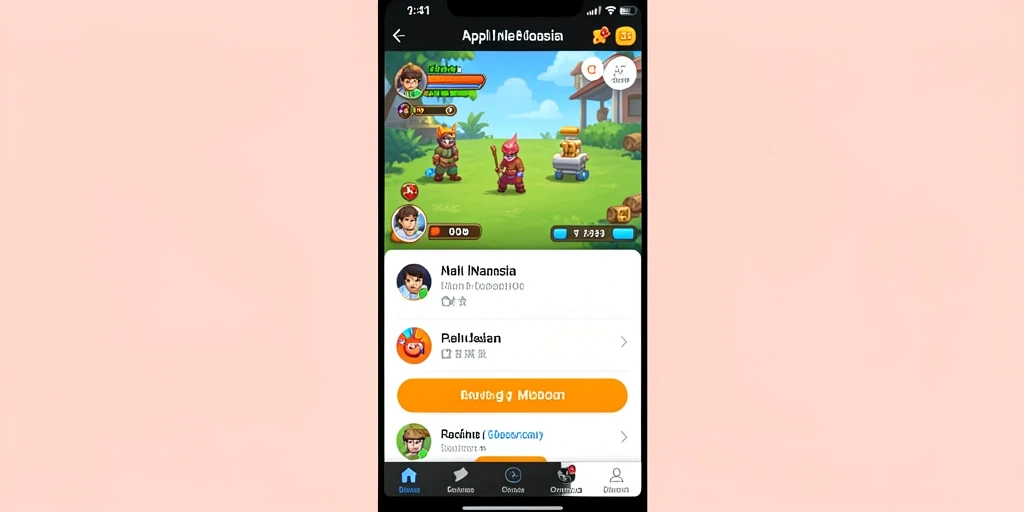 Tampilan awal permainan yang menawan dan mudah dimengerti.